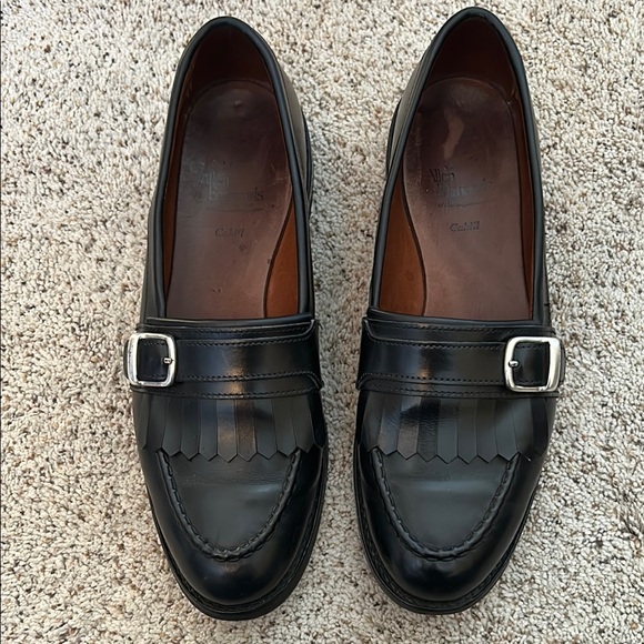 Allen Edmonds / Cahill Men's Black Leather Loafers with Buckle 9.5D Made in USA - Picture 1 of 13